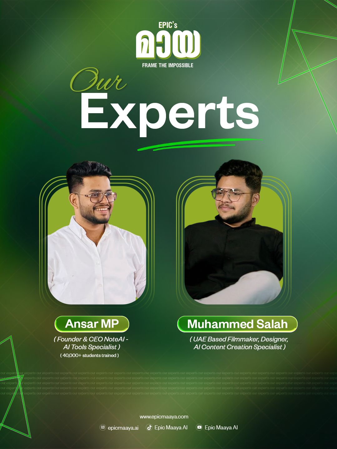 Epic Maaya experts